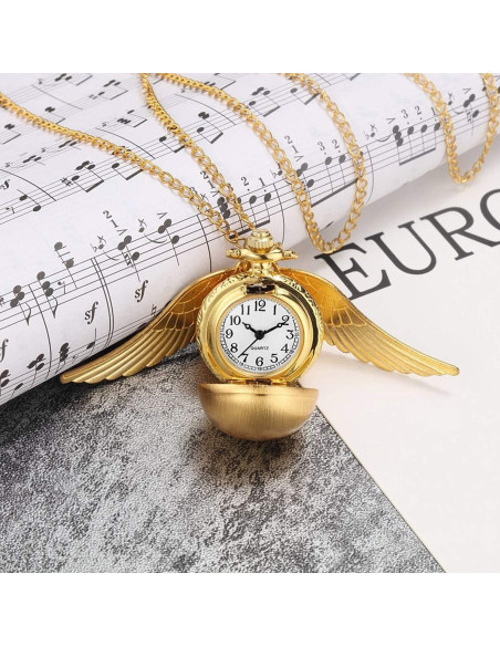 Reloj de bolsillo GORBEN estilo steampunk dorado 27mm