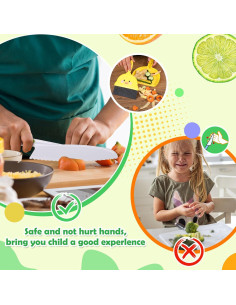 Juego de cuchillos Montessori Salufo 14 piezas para niños 2