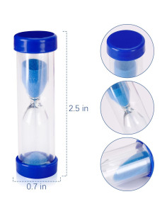 Reloj de Arena Multicolor PROLOSO 1 Minuto 6 cm para Niños 2