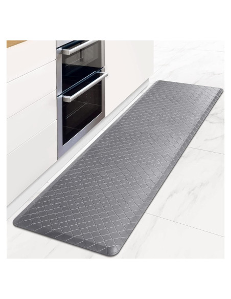 Alfombra de Cocina HappyTrends Acolchada Antifatiga 152x44 cm Gris Alfombra de Cocina HappyTrends Acolchada Antifatiga 152x44 cm Gris