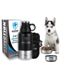 Botella de Agua Portátil PETFECTION 32oz con Cuencos Desmontables