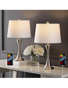 Lámpara de Mesa LED JONATHAN Y JYL6621B-SET2 Níquel 57.79 cm 2