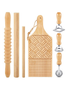Juego de Herramientas para Hacer Pasta Tioncy 7 Pcs de Madera