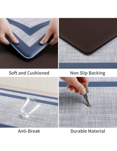 Alfombra de Cocina Mattitude 2 PCS Antifatiga Antideslizante