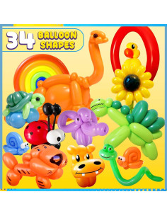 Kit de Globos de Animales QUAXTAL 150 Piezas con Bomba 2