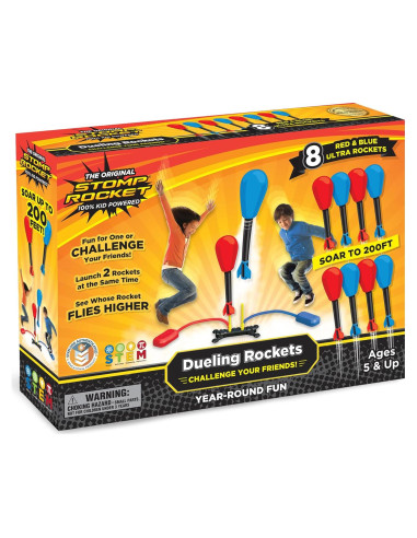 Lanzador de Cohetes Stomp Dueling + 8 Cohetes - 60 m