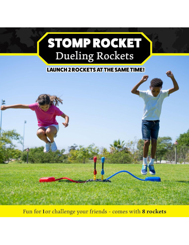 Lanzador de Cohetes Stomp Dueling + 8 Cohetes - 60 m