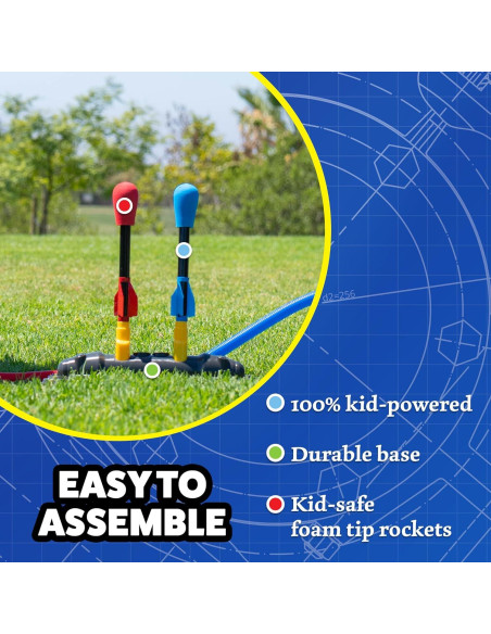 Lanzador de Cohetes Stomp Dueling + 8 Cohetes - 60 m