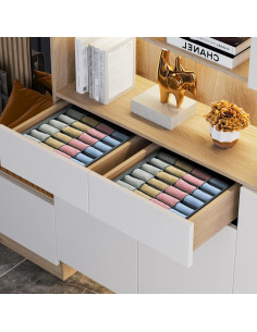 Organizador de Cajones Joyoldelf 2 Paquetes 24 Celdas Gris 2