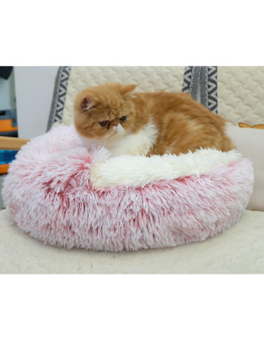 Cama Redonda para Gatos FURUISITAI Rosa 50.8cm Antiestrés