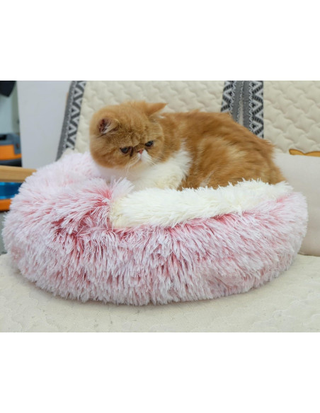 Cama Redonda para Gatos FURUISITAI Rosa 50.8cm Antiestrés