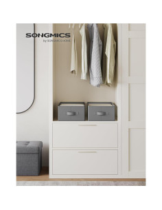 SONGMICS Set 2 Organizadores Ropa Plegables 6 Compartimentos 2