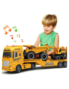 Camión Transportador SpringFlower 3 en 1 con Excavadora