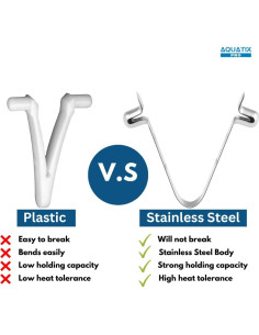 Clips en V Acero Inoxidable Aquatix Pro - Paquete de 6 2