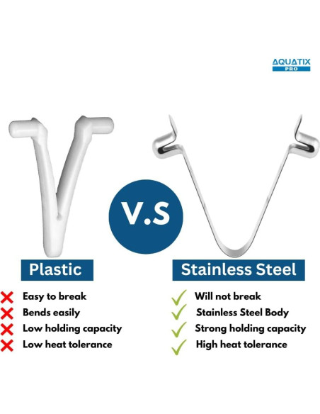 Clips en V Acero Inoxidable Aquatix Pro - Paquete de 6