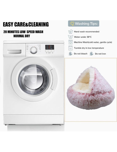 Cama Redonda para Gatos FURUISITAI Rosa 50.8cm Antiestrés