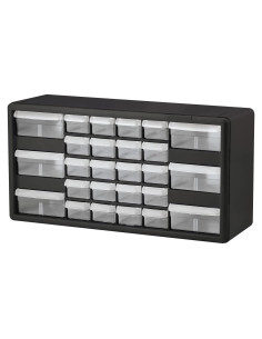 Gabinete de Almacenamiento Akro-Mils 26 Cajones 51x15x25 cm Negro