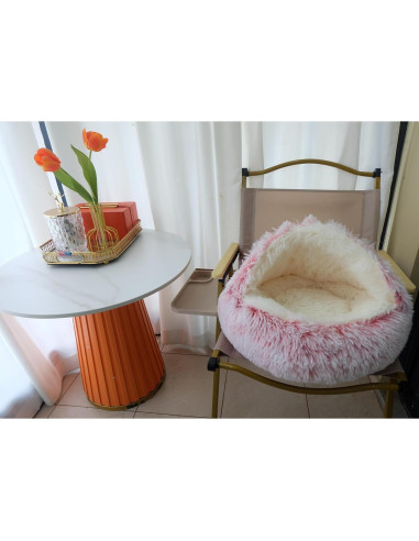 Cama Redonda para Gatos FURUISITAI Rosa 50.8cm Antiestrés