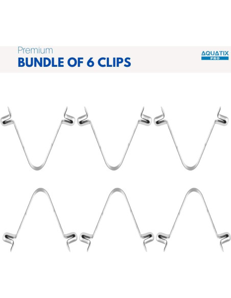 Clips en V Acero Inoxidable Aquatix Pro - Paquete de 6