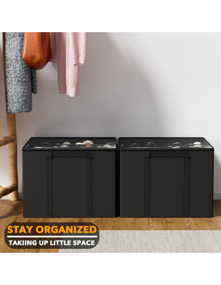 Organizador de Zapatos SpaceAid Plegable 32 Compartimentos Negro
