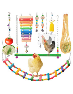 Juguetes para Pollos KAKUNM 9PCS Set Enriquecimiento