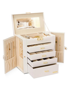 Caja de Joyería Homde Grande con Espejo y Cerradura