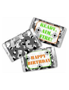 Etiquetas de Chocolate Miniatura Camuflaje Amanda Creation