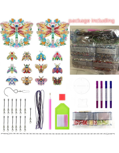 Kit de Pintura de Diamante DIY Colibrí y Mariposa YAHAOLHGD
