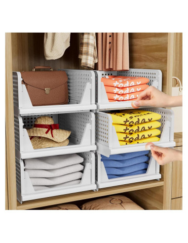 Organizadores de Closet Plegables CTSNSLH 5L Blanco - 5 Pack