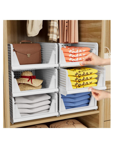 Organizadores de Closet Plegables CTSNSLH 5L Blanco - 5 Pack