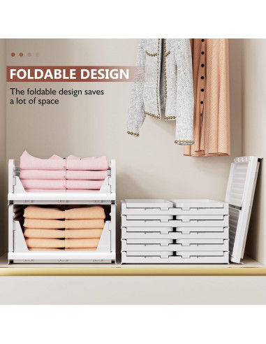 Organizadores de Closet Plegables CTSNSLH 5L Blanco - 5 Pack