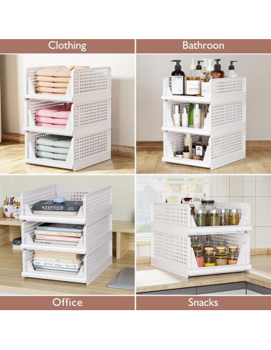 Organizadores de Closet Plegables CTSNSLH 5L Blanco - 5 Pack