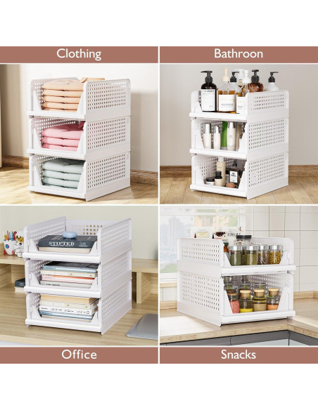 Organizadores de Closet Plegables CTSNSLH 5L Blanco - 5 Pack