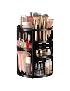 Organizador de Maquillaje Giratorio 360 Masirs Negro Ajustable