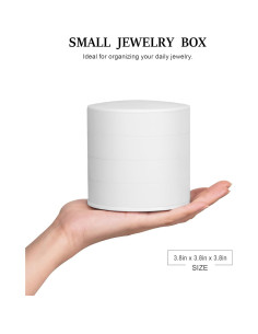 Organizador de Joyería CONBOLA, Estuche Rotatorio 4 Capas Blanco 2