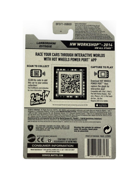 Lamborghini Estoque 2014 Hot Wheels Rojo 19.19x11.81 cm