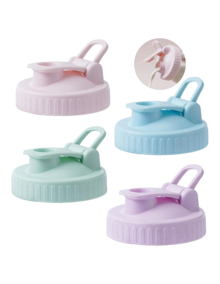 Paquete de 4 Tapas de Vertido AoeJarry para Tarros Mason