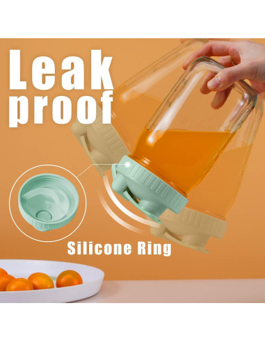 Paquete de 4 Tapas de Vertido AoeJarry para Tarros Mason