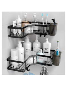 Organizador de Ducha Esquinero AKTECKE 2 Estantes Adhesivos