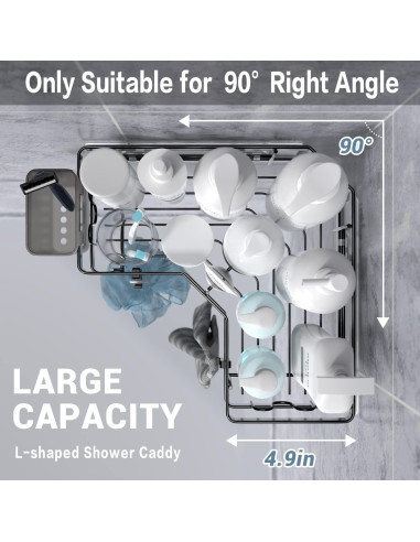Organizador de Ducha Esquinero AKTECKE 2 Estantes Adhesivos