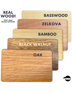 Tarjetas NFC de Madera Ninja Pop - 10 Tarjetas de Aliso 2