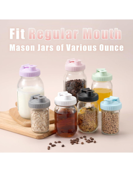 Paquete de 4 Tapas de Vertido AoeJarry para Tarros Mason