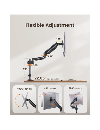 Soporte de Monitor ErGear EGSS16B-US para 13-32" Negro