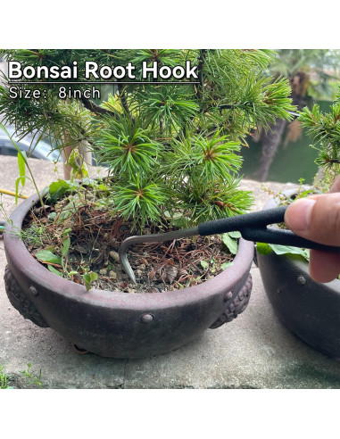 Juego de herramientas de bonsái Vouiu 6 piezas con bolsa