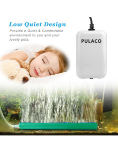 Bomba de Aire PULACO Ultra Silenciosa para Acuario 0.21 kg 2