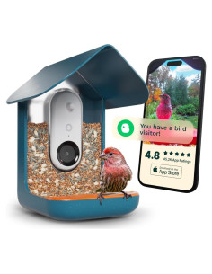 Comedero Inteligente Bird Buddy con Cámara 2K y IA - Azul