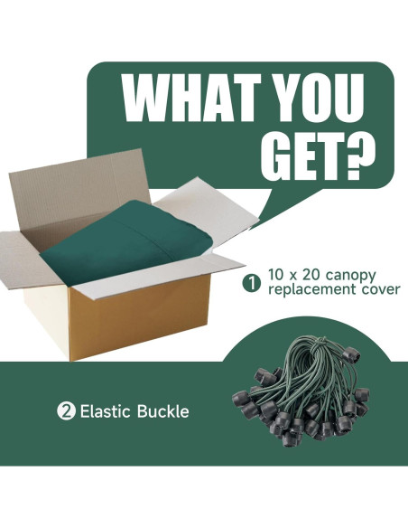 Cubierta de Carpa GOTRUTH 10x6 m Impermeable Verde