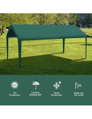 Cubierta de Carpa GOTRUTH 10x6 m Impermeable Verde