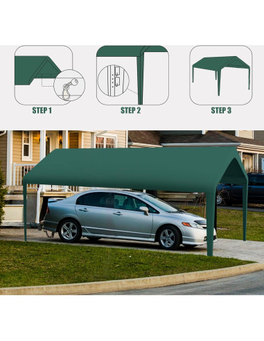 Cubierta de Carpa GOTRUTH 10x6 m Impermeable Verde