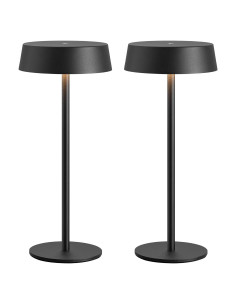 Lámparas de Mesa Inalámbricas 2 Paquetes 5000mAh Negro
